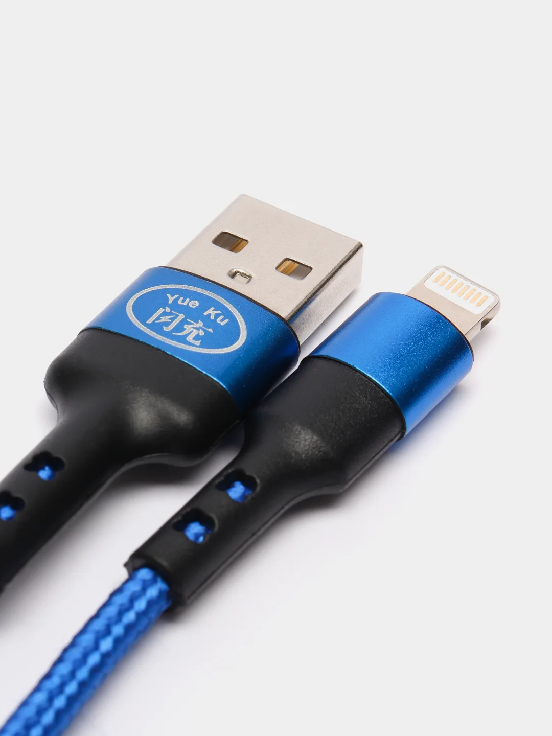 Синий usb кабель LIGHTNING, 100 см для зарядки и передачи данных