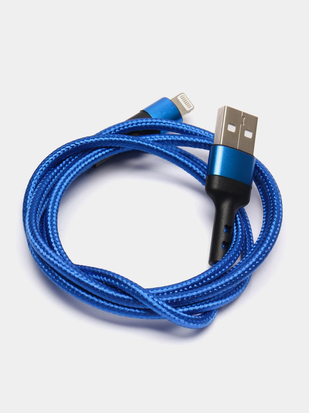 Синий usb кабель LIGHTNING, 100 см для зарядки и передачи данных