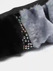 Серый меховая оплетка руля