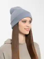 Серый меланж шапка женская,шапка мужская, шапка унисекс,Шапка бини вязаная унисекс, осенняя шапка