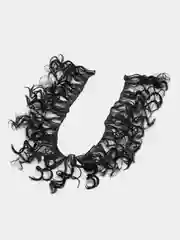 Черный трессы (искуственые волосы) спираль 15 см