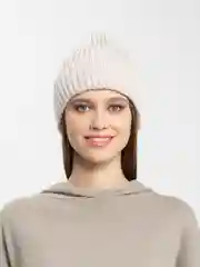 Кремовый шапка женская, без подклада