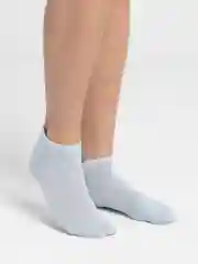 Голубой носки женские, короткие, хлопковые