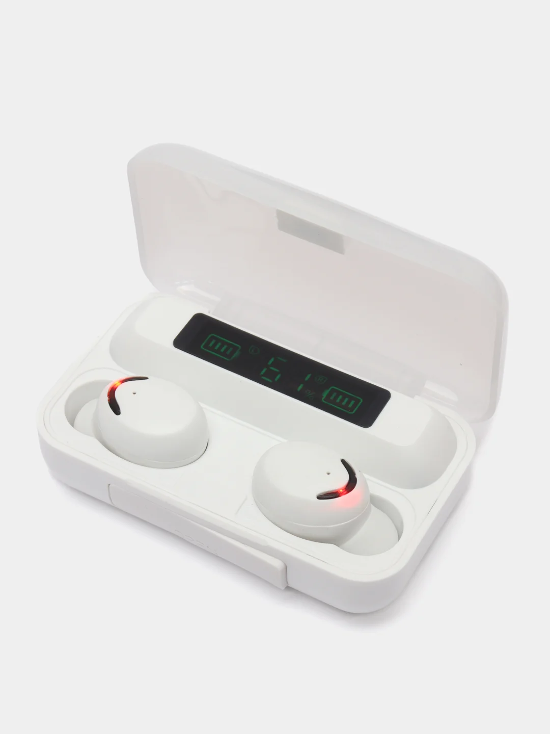Белый беспроводные наушники TWS F9-5 2200 мА/ч, c функцией powerbank