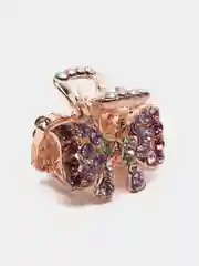 Аметистовый заколка-краб для волос, со стразами
