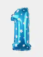 Синий воздушные шары фольгированные, 5 штук, шарики на годик, годовасие, день рождения, праздник
