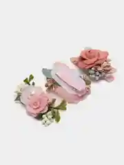 Коралловый детские заколки для волос "Цветы", 3 штуки, заколки для девочек