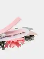 Кораллово-розовый детские заколки для волос "Цветы", 3 штуки, заколки для девочек