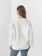 Белый свитшот женский, утепленный