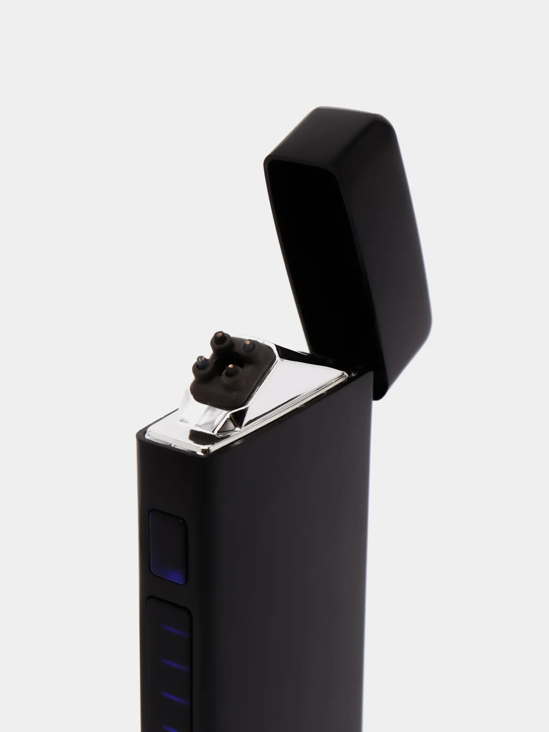 Черный зажигалка электрическая импульсная двойная дуга с зарядкой USB