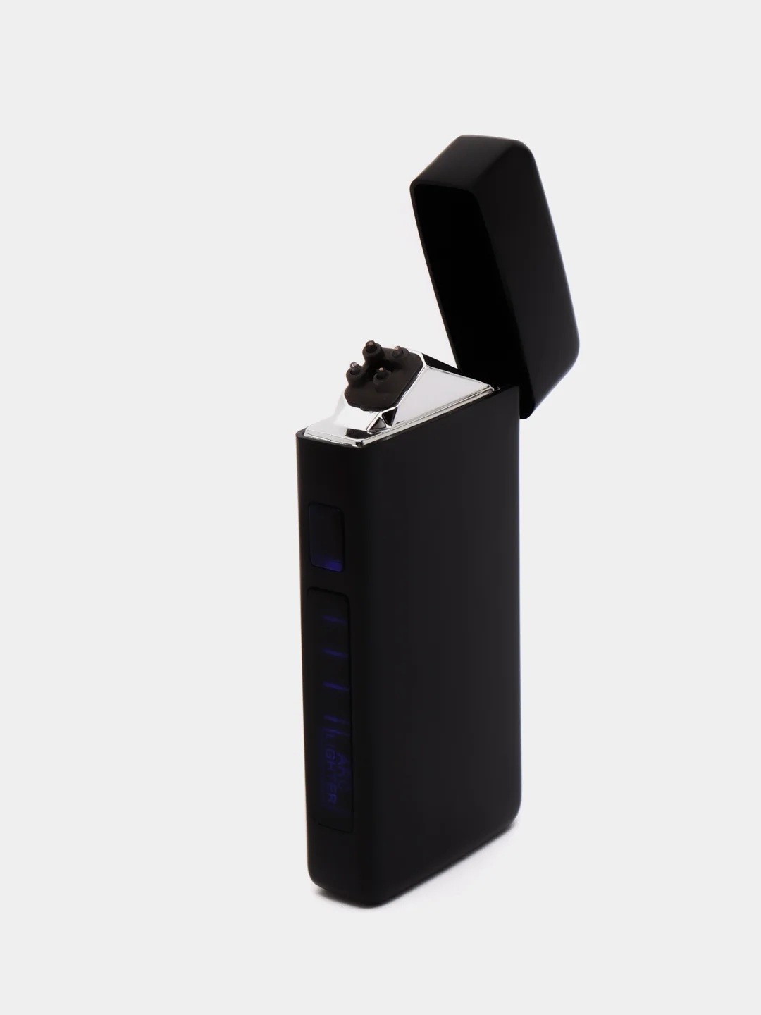 Черный зажигалка электрическая импульсная двойная дуга с зарядкой USB