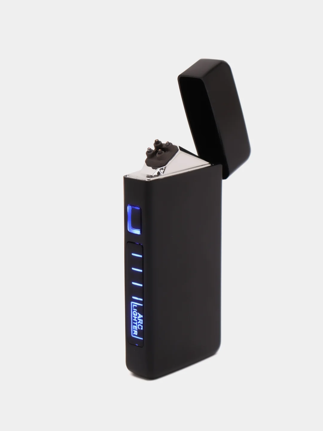 Черный зажигалка электрическая импульсная двойная дуга с зарядкой USB