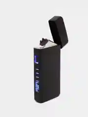 Черный зажигалка электрическая импульсная двойная дуга с зарядкой USB