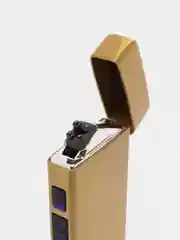 Золотой зажигалка электрическая импульсная двойная дуга с зарядкой USB