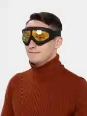 Желтый ветрозащитные лыжные очки, с защитой от ультрафиолета