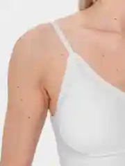 Белый топ базовый, короткий
