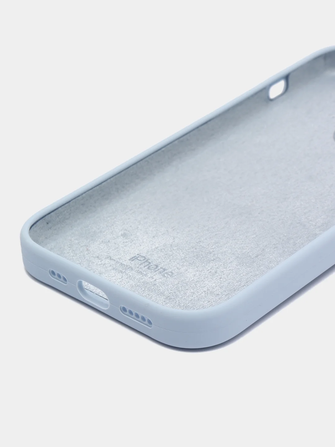Голубой чехол Silicone Case для iPhone (айфон) 7, 8, XS, XR, 11, 12, 13, XS Max, Pro, Max, Plus, силиконовый
