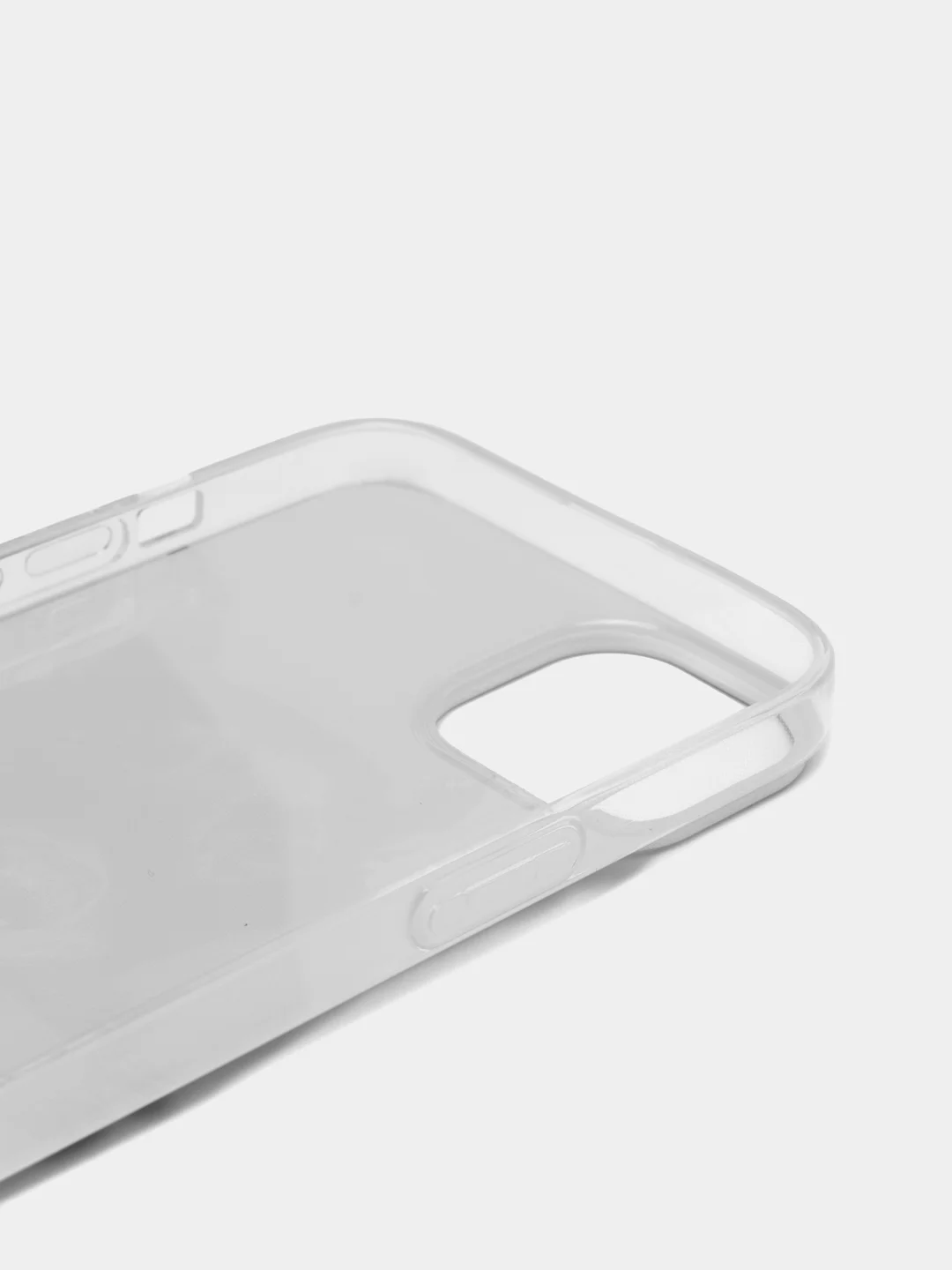 Серый силиконовый чехол на Apple iPhone 14 Plus / Айфон 14 Плюс прозрачный, с рисунком