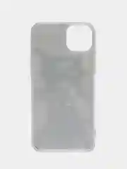 Серый силиконовый чехол на Apple iPhone 14 Plus / Айфон 14 Плюс прозрачный, с рисунком