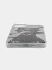 Серый силиконовый чехол на Apple iPhone 14 Plus / Айфон 14 Плюс прозрачный, с рисунком