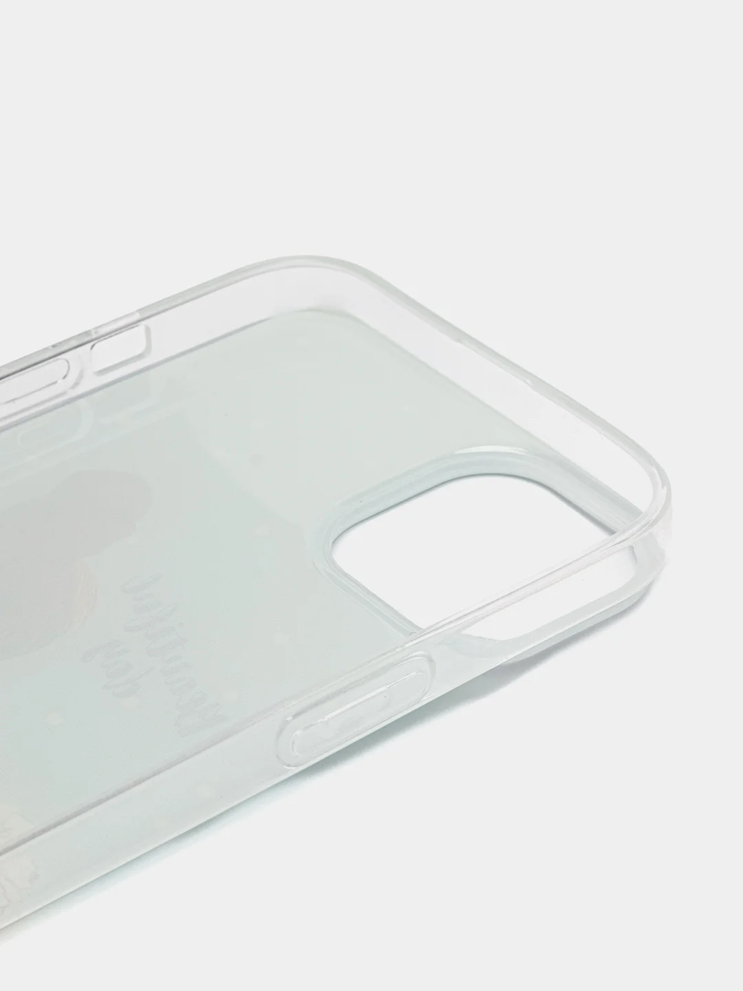 Тёмно-серый силиконовый чехол на Apple iPhone 14 Plus / Айфон 14 Плюс прозрачный, с рисунком