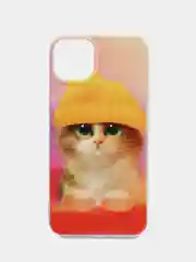 Желтый силиконовый чехол на Apple iPhone 14 Plus / Айфон 14 Плюс прозрачный, с рисунком