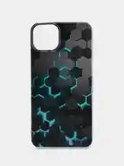 Бирюзовый силиконовый чехол на Apple iPhone 14 Plus / Айфон 14 Плюс прозрачный, с рисунком