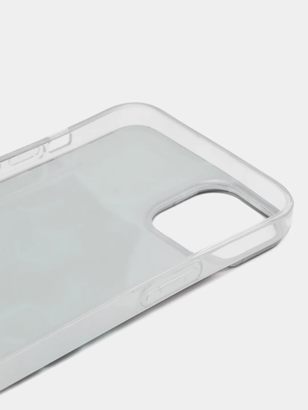 Бирюзовый силиконовый чехол на Apple iPhone 14 Plus / Айфон 14 Плюс прозрачный, с рисунком