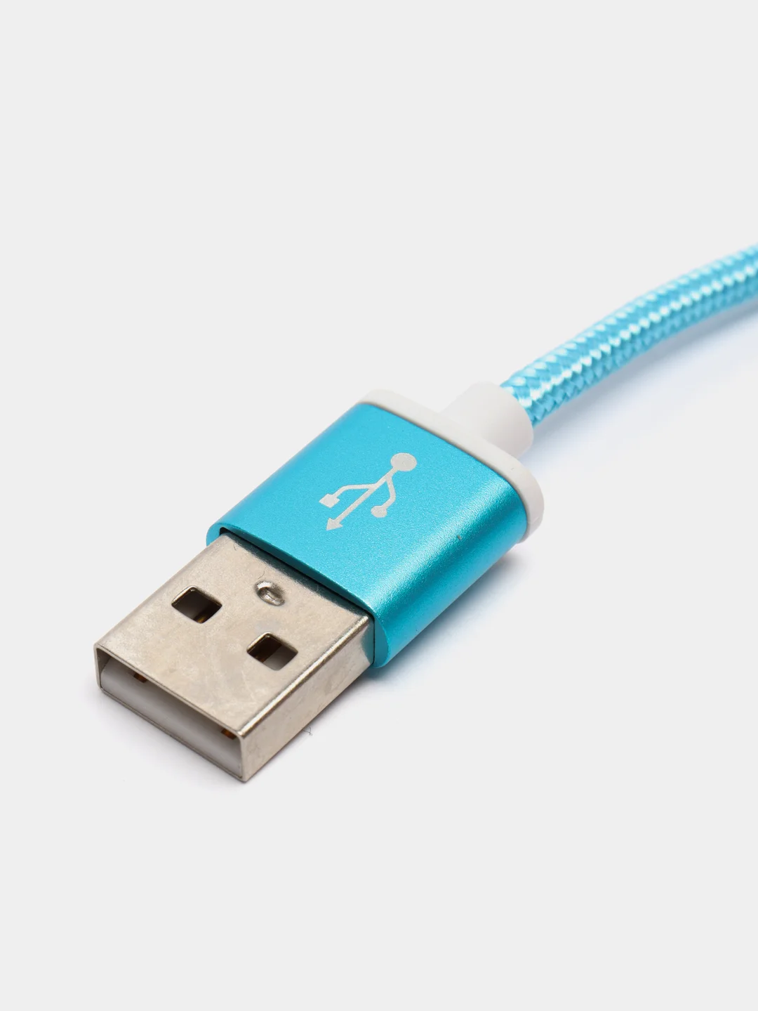 Голубой usb кабель LIGHTNING, 100 см для зарядки и передачи данных