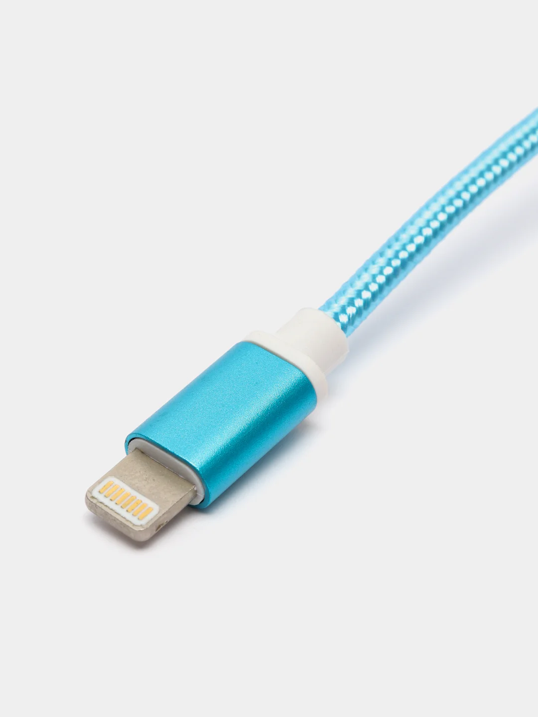 Голубой usb кабель LIGHTNING, 100 см для зарядки и передачи данных