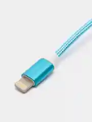 Голубой usb кабель LIGHTNING, 100 см для зарядки и передачи данных