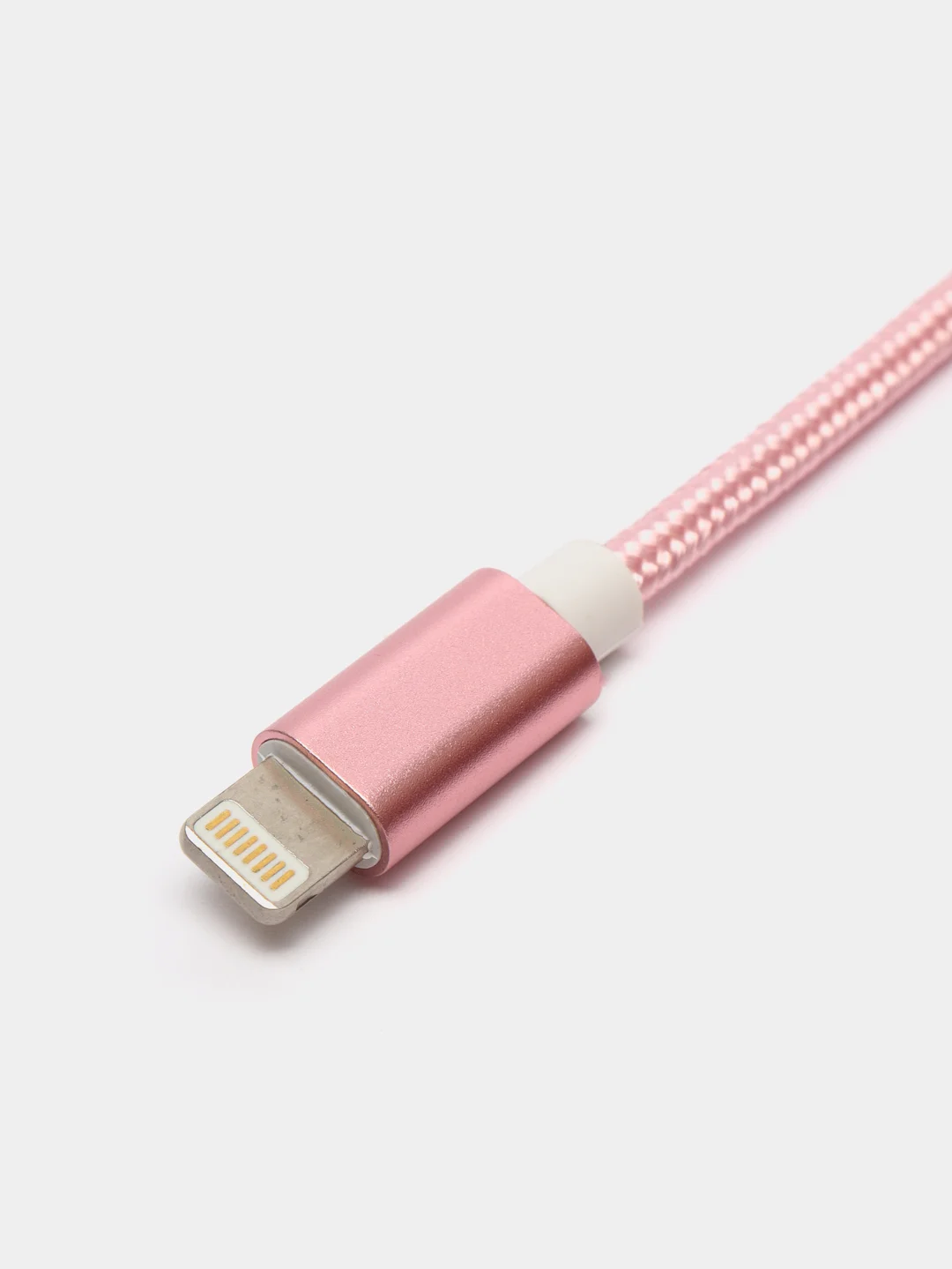 Розовый usb кабель LIGHTNING, 100 см для зарядки и передачи данных