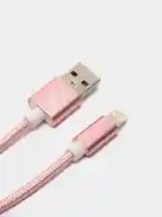Розовый usb кабель LIGHTNING, 100 см для зарядки и передачи данных