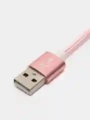 Розовый usb кабель LIGHTNING, 100 см для зарядки и передачи данных