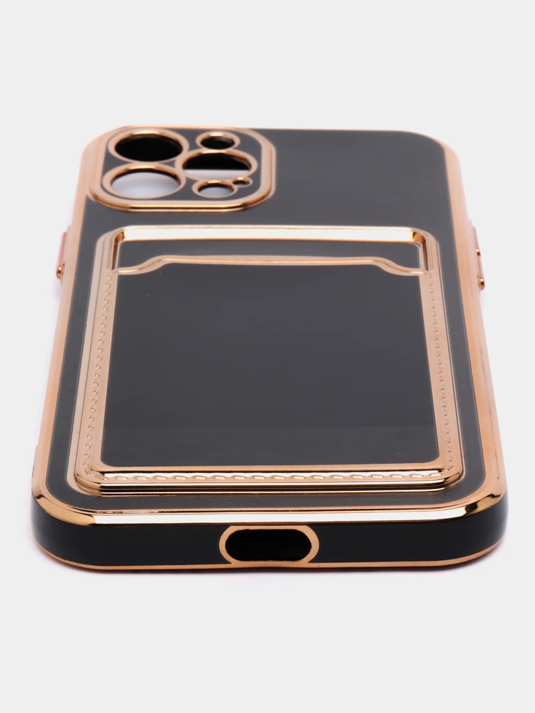 Черный чехол на айфон 11, для iPhone 13, 12 Mini 7/8 Plus/XR/XS/15 Pro Max, с карманом для карт