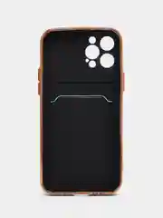 Черный чехол на айфон 11, для iPhone 13, 12 Mini 7/8 Plus/XR/XS/15 Pro Max, с карманом для карт