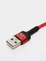 Красный usb кабель LIGHTNING, 100 см для зарядки и передачи данных