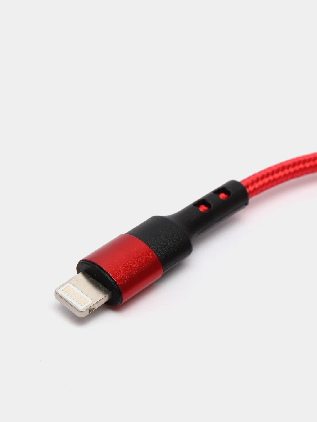 Красный usb кабель LIGHTNING, 100 см для зарядки и передачи данных