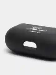 Серый силиконовый чехол для наушников Airpods Pro с принтом Nike, Nasa (Найк, Наса))
