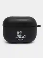 Серый силиконовый чехол для наушников Airpods Pro с принтом Nike, Nasa (Найк, Наса))