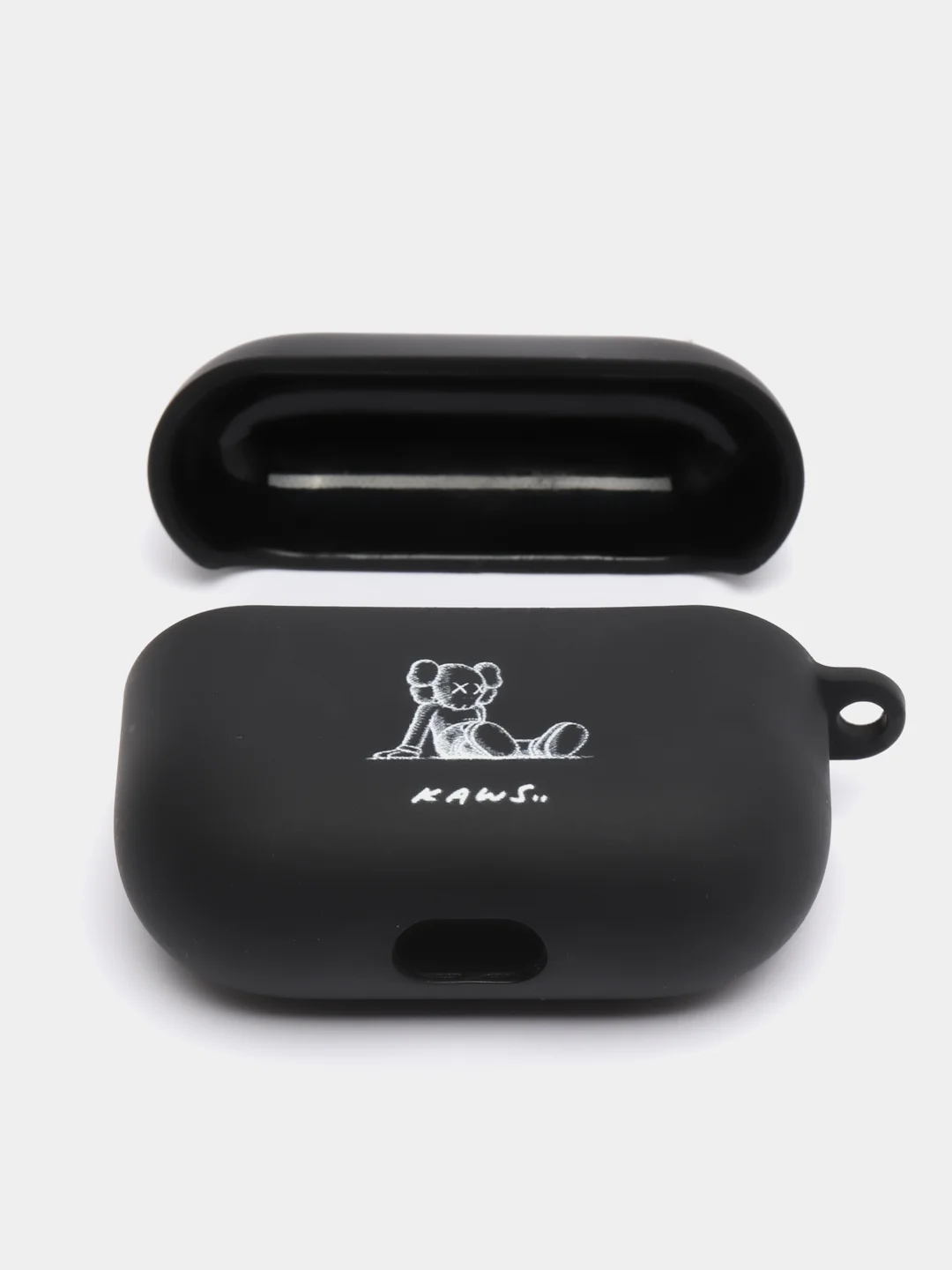 Серый силиконовый чехол для наушников Airpods Pro с принтом Nike, Nasa (Найк, Наса))