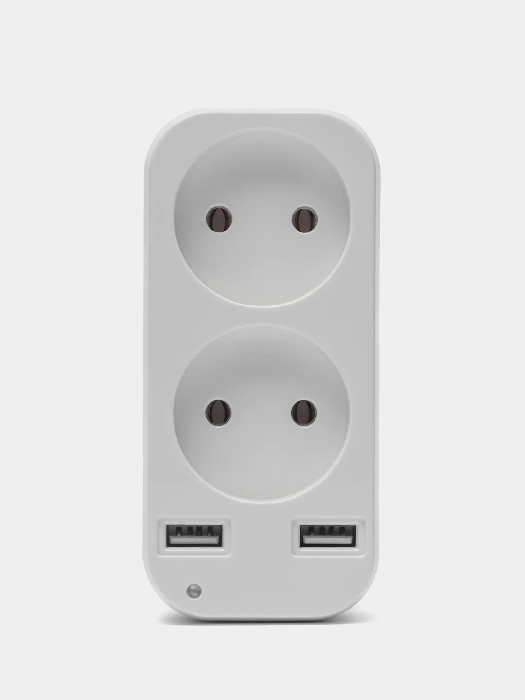 Сетевой адаптер с двойной розеткой и с 2 USB портами