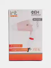 Фен Irit IR-3141, 700 Вт, 2 скорости, концентратор, складная ручка, розовый