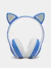 Синий беспроводные наушники Cat Ear STN-28, с кошачьими светящимися ушками