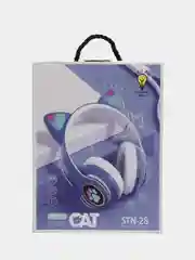 Синий беспроводные наушники Cat Ear STN-28, с кошачьими светящимися ушками