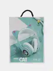 Голубой беспроводные наушники Cat Ear STN-28, с кошачьими светящимися ушками