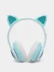 Голубой беспроводные наушники Cat Ear STN-28, с кошачьими светящимися ушками