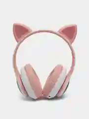 Розовый беспроводные наушники Cat Ear STN-28, с кошачьими светящимися ушками