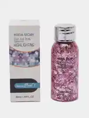 Розовый глиттер-гель, блестки для лица и тела на Новый год