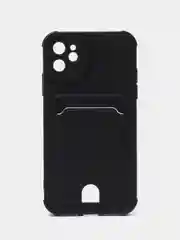 Черный чехол для iPhone 11, 12, 13, с карманом для карт, противоударный